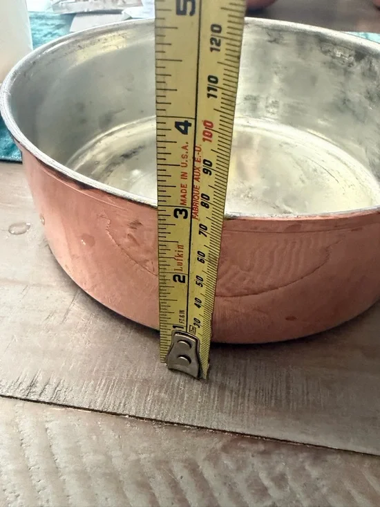 Classic Copper Saucepan with Lid - Copper Finish vintage - Picture 2 of 8